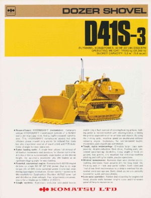 बुलडोजर Komatsu D41S-3