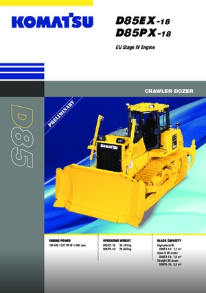 बुलडोजर Komatsu D85EX-18E0