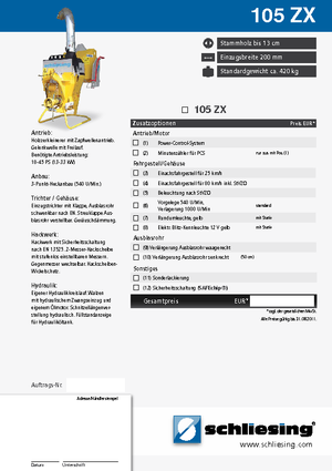 वुड चिपर Schliesing 105 ZX