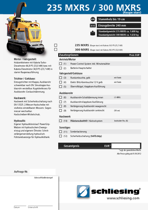 वुड चिपर Schliesing 235 MXRS