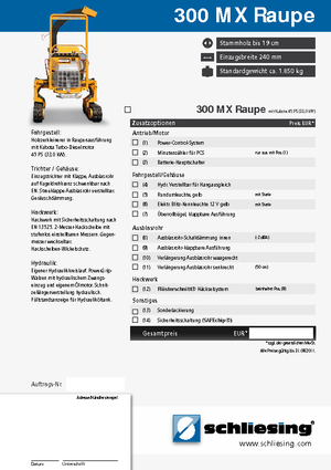 वुड चिपर Schliesing 300 MX Raupe