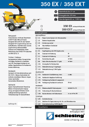 वुड चिपर Schliesing 350 EX