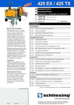 वुड चिपर Schliesing 425 TX