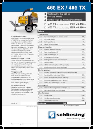 वुड चिपर Schliesing 465 TX