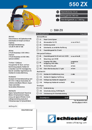 वुड चिपर Schliesing 550 ZX Forst