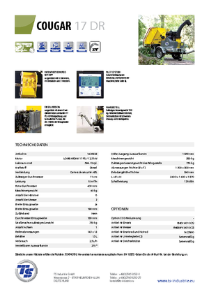 वुड चिपर TS-Industrie Cougar 17 DR