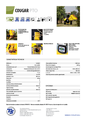 वुड चिपर TS-Industrie Cougar PTO