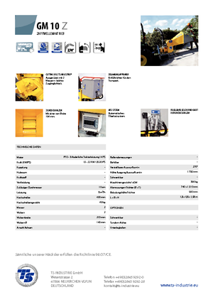 वुड चिपर TS-Industrie GM 10 Z