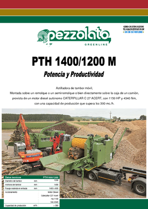 वुड चिपर Pezzolato PTH 1400/1200