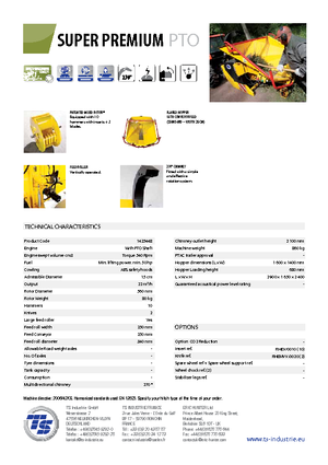 वुड चिपर TS-Industrie Super Premium PTO