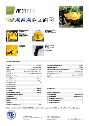 वुड चिपर TS-Industrie Viper PTO