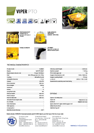 वुड चिपर TS-Industrie Viper PTO