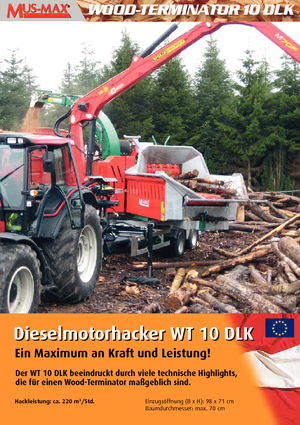 वुड चिपर MUS-MAX Wood-Terminator 10 DLK