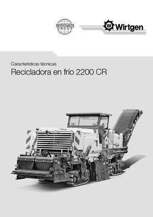 रोड रीसाइक्लिंग मशीन/-कोल्ड रीसाइकलर Wirtgen 2200 CR