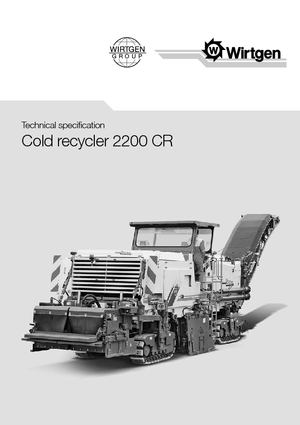 रोड रीसाइक्लिंग मशीन/-कोल्ड रीसाइकलर Wirtgen 2200 CR