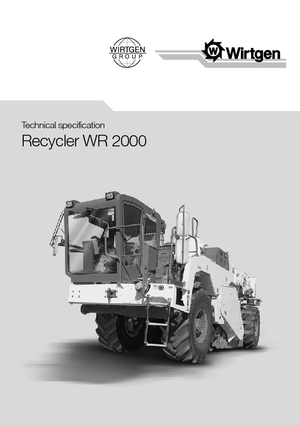 रोड रीसाइक्लिंग मशीन/-कोल्ड रीसाइकलर Wirtgen WR 2000