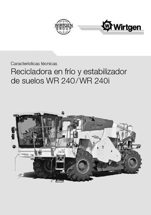रोड रीसाइक्लिंग मशीन/-कोल्ड रीसाइकलर Wirtgen WR 240