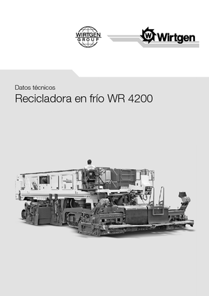 रोड रीसाइक्लिंग मशीन/-कोल्ड रीसाइकलर Wirtgen WR 4200