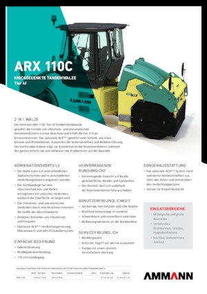 कॉम्बिनेशन रोलर Ammann ARX 110 C T4f