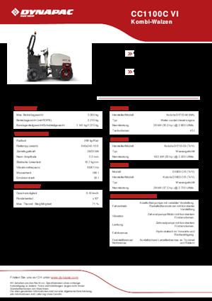 कॉम्बिनेशन रोलर Dynapac CC1100C VI