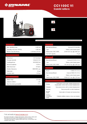 कॉम्बिनेशन रोलर Dynapac CC1100C VI