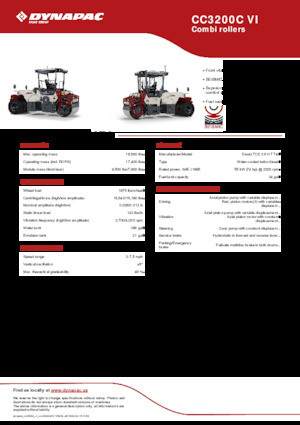कॉम्बिनेशन रोलर Dynapac CC3200C VI