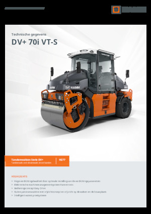 कॉम्बिनेशन रोलर Hamm DV+ 70i VT-S