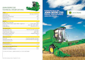 कंबाइन हार्वेस्टर John Deere C120