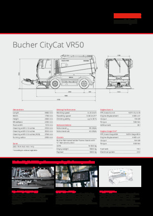 कॉम्पैक्ट स्वीपर Bucher-Schörling CityCat VR50