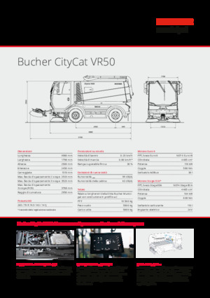 कॉम्पैक्ट स्वीपर Bucher-Schörling CityCat VR50
