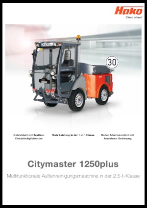 कॉम्पैक्ट स्वीपर Hako Citymaster 1250 plus