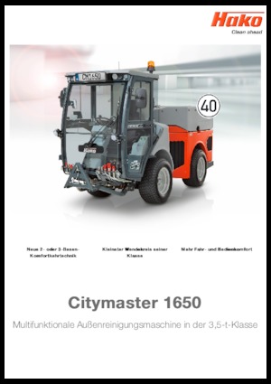 कॉम्पैक्ट स्वीपर Hako Citymaster 1650