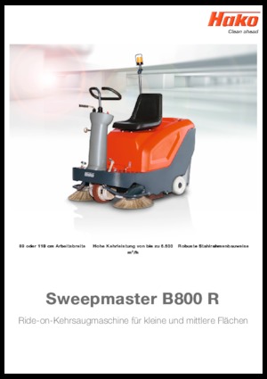 कॉम्पैक्ट स्वीपर Hako Sweepmaster B 800 R