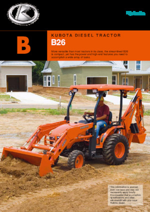 कॉम्पैक्ट यूटिलिटी ट्रैक्टर Kubota B26B