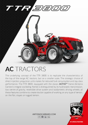 कॉम्पैक्ट यूटिलिटी ट्रैक्टर Carraro TTR 3800 HST
