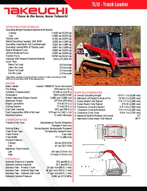 स्किड स्टीयर लोडर Takeuchi TL 12