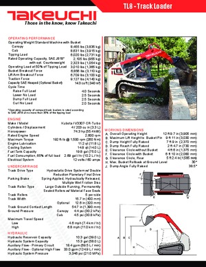 स्किड स्टीयर लोडर Takeuchi TL 8 