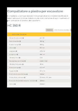 हाइड्रोलिक एक्सकेवेटर के लिए कॉम्पेक्टर Epiroc HC 350 R 
