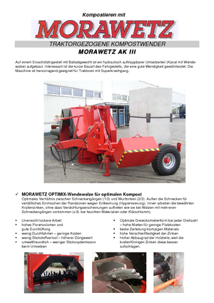 कंपोस्ट टर्नर Morawetz Ak IIIS 900