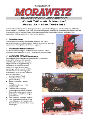कंपोस्ट टर्नर Morawetz Tac III 900