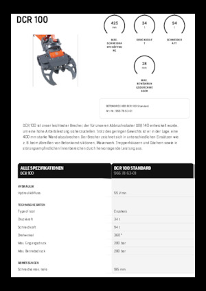 कंक्रीट क्रेशर Husqvarna DCR 100