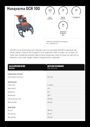 कंक्रीट क्रेशर Husqvarna DCR 100