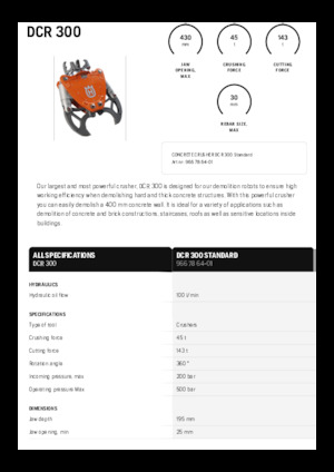 कंक्रीट क्रेशर Husqvarna DCR 300