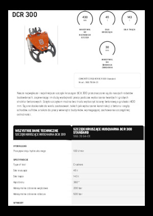 कंक्रीट क्रेशर Husqvarna DCR 300