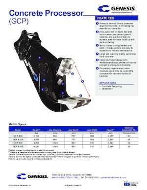 कंक्रीट क्रेशर Genesis GCP 610R
