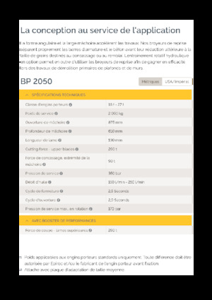 कंक्रीट पल्वराइज़र Epiroc BP 2050