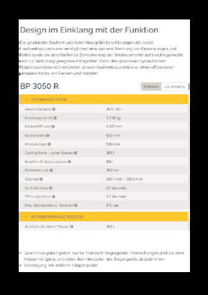 कंक्रीट पल्वराइज़र Epiroc BP 3050 R