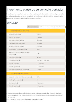 कंक्रीट पल्वराइज़र Epiroc DP 1820