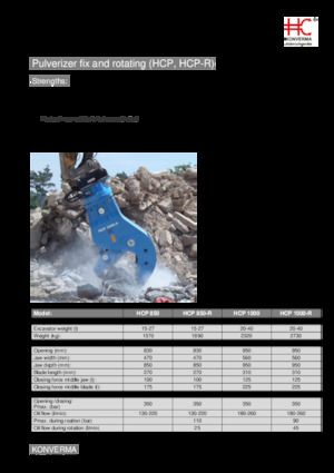 कंक्रीट पल्वराइज़र Konverma HCP 1000 R