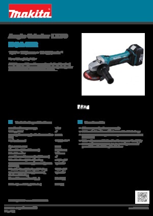 कॉर्डलेस एंगल ग्राइंडर Makita DGA452